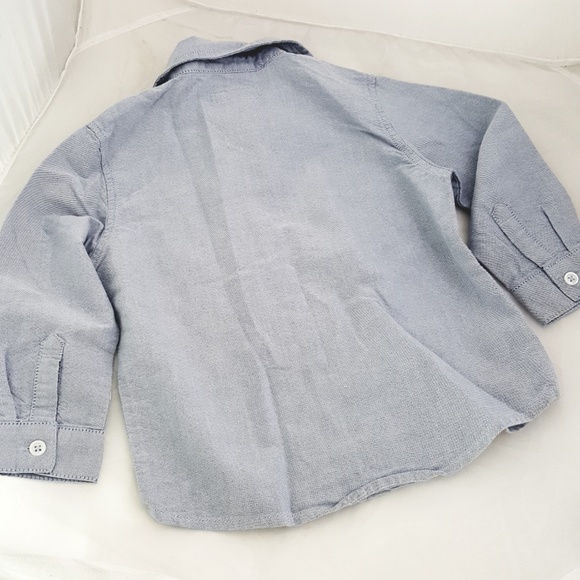 3/$30 // Cherokee Blue Cotton Toddler Oxford Shirt - Picture 4 of 8